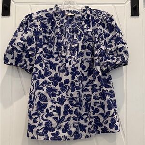 Banjanan Navy Floral Blouse